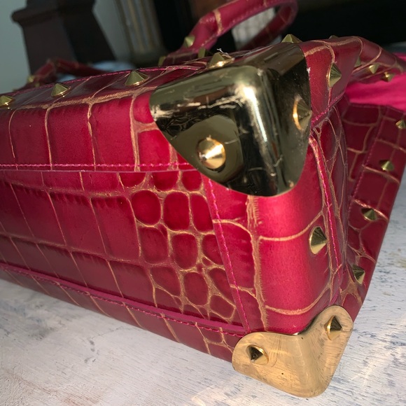 Nwt Nordstrom fuchsia hard bag🌹 - Picture 6 of 9